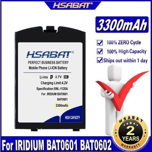 HSABAT BAT0601 BAT0602 3300mAh Li-ion Satellite Phone Battery for IRIDIUM BAT0601 BAT0602 Batteries