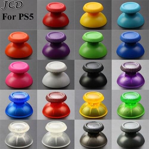 JCD 2pcs 3D Analog Joystick thumb stick grip Cap Button Repair Cover Thumbstick Replacement for Sony DualSense 5 PS5 Controller