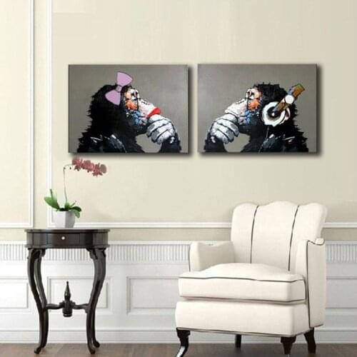 Caesar oil painting modern oil painting on canvas abstract painting orangutans cheap modern paintings AN-102