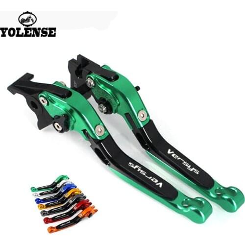 LOGO Versys For KAWASAKI VERSYS 1000 VERSYS1000 2012 2013 2014 Motorcycle Accessories Folding Extendable Brake Clutch Levers