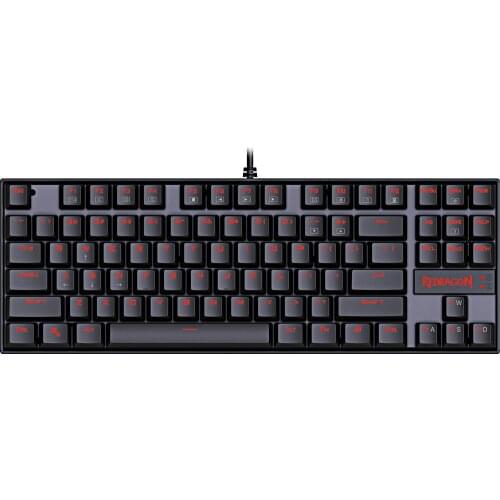 Redragon K552 KUMARA LED Backlit Mechanical Gaming Keyboard Compact 87 Key Wired Cherry MX Blue Switches Equivalent for PC Gamer
