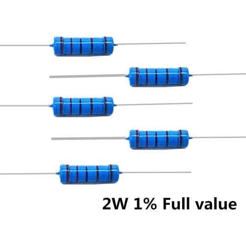 20pcs 2W 1% Metal film resistor 0.47R 0.5R 0.56R 0.62R 0.68R 0.75R 0.82R 0.91R 0.47ohm 0.5ohm 0.56ohm 0.62ohm 0.68ohm