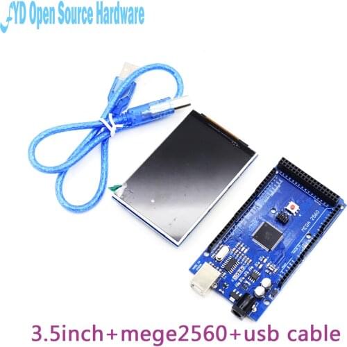 1set 3.5 inch TFT LCD screen module Ultra HD 320X480 for Arduino + MEGA 2560 R3 Board with usb cable