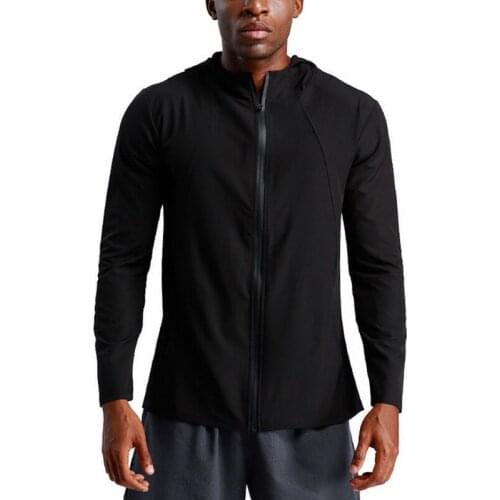 Mens Sports Hooded Sportswear Outdoor Running Jacket Gym Fitness Clothing Exercise Training Coat Top Breathable Quick Dry Sweat