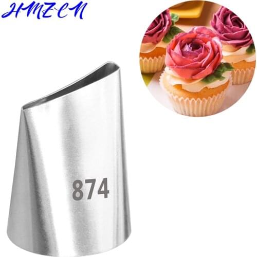 1PC #874 Large Flower Cupcake Stainless Steel Icing Piping Nozzles Pastry Cream Tips Flower Torch Pastry Tube Decoration