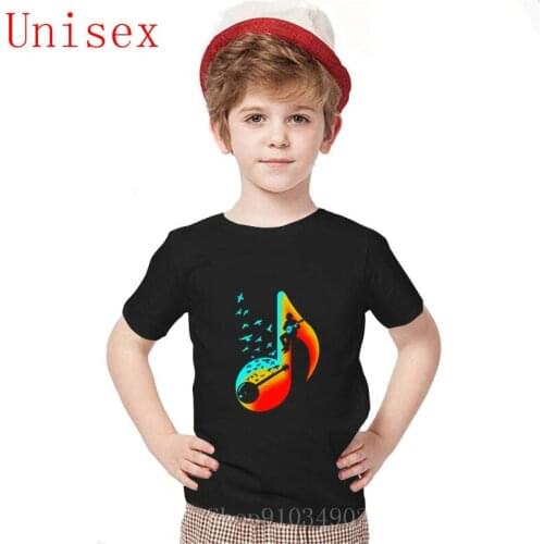 New 2020 kids clothes boys Soft Cotton Casual Solid kids tshirts boys shorts trendy pop Music Banjo Player tops for girls