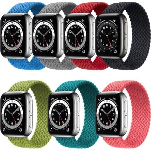 Nylon Elastic Strap for Apple Watch 6 Se Band for IWatch Serie 5 4 3 Belt Bracelet Braided Solo Loop 38mm 40mm 42mm 44mm
