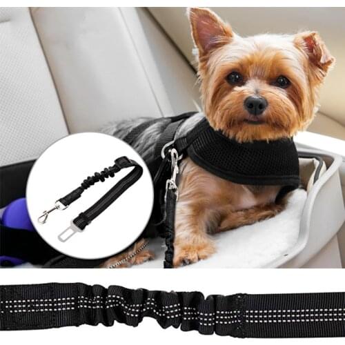 Adjustable Pet Seat Belt for Vehicle Nylon Pet Safety Seat Belts Heavy Duty & Elastic & Durable Car Seat Belt for Pet