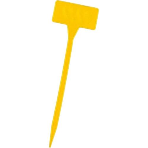 Gardens Planting Tools 50 Pcs Bonsai Plastic Plant Labels Garden Labels T-Type Upturned Garden Tags Markers Nursery Upturned Yel