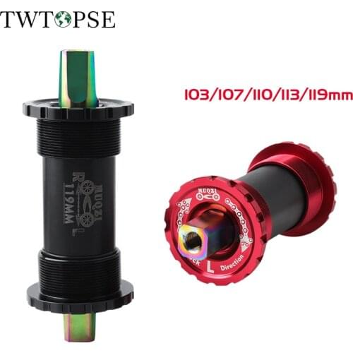 TWTOPSE Ceramic Bearing Titanium Axis Bicycle Bottom Brackets For Brompton Bike BB68 BC1.37 Hollow Square 103 107 110 113 119mm