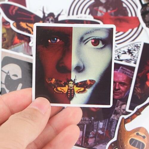 15pcs/set Movie The Silence Of The Lambs Sticker Waterproof Suitcase Notebook Scooter Refrigerator Water Cup Sticker