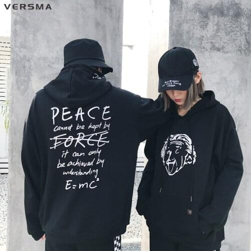VERSMA Japanese Harajuku Letter Graffitti Printed Hoodie Sweatshirt Men Women Autumn High Street Hooded Hip Hop Pullover Hoodies