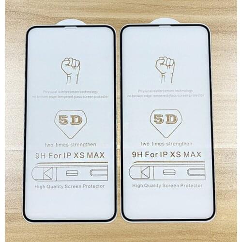 5D Full Cover Full Front Full Gule Tempered Glass Screen Protector Silm Film For iPhone 12mini 11pro max Xr Xs Xs Max 8 7 6plus