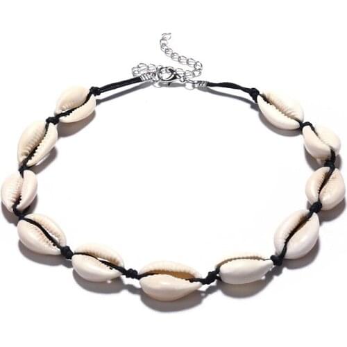 Schelpen Ketting Women Choker Naszyjnik Muszelki Collier Coquillage Seashell Necklace Leisure Necklace Pure Shell Clavicle Chain