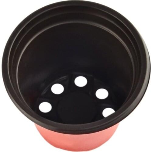 100pcs Plastic Nursery Pot Double Color Plant Seedling Holder Raising Nutrition Block Pots SP99