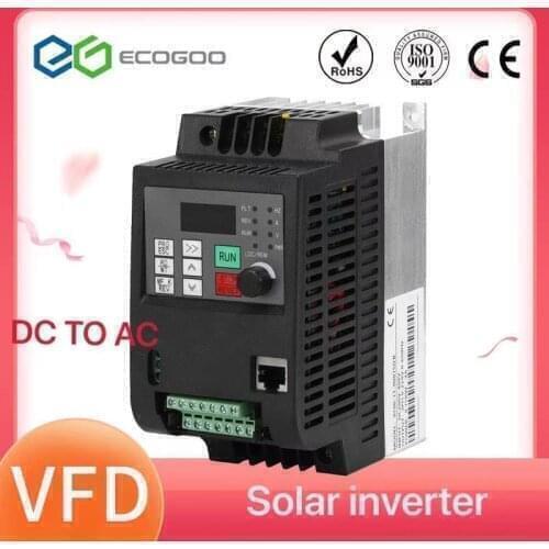 220V 0.75KW- 7.5KW VFD Solar Variable Frequency Drive Inverter / VFD 3HP Output 220V Water pump Driver speed control