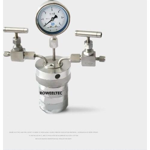 25ml Hydrothermal synthesis Autoclave Reactor vessel + inlet outlet gauge 25ml 6Mpa high quality