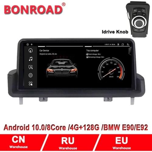 10.25"4G+128G 2din Android 10 Auto Radio Car GPS Navigation Radio for E90 E91 E92 E93 Multimedia Player Idrive BT Wifi Carplay
