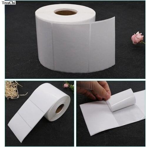 Label Paper Custom Blank Copperplate Self-Adhesive Barcode Label Sticker Roll Qr Code Self-Adhesive Paper Clothing