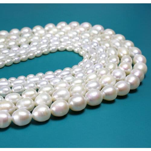 Natural AAA Fresh Water Pearl Beads Rice Shape For Jewelry Making Handmade DIY Bracelet Necklace Earrings 2 3 4 5 6 7 8 9MM