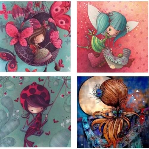 DIY Diamond Embroidery Girl 5D Forever Moment Mosaic Diamond Drill Home Decor Wall Sticker Painting Square