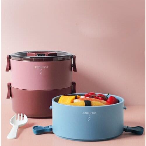 Double Bento Box Student School thermal Japanese style lunch box food storage containers With Compartment Breakfast Boxes