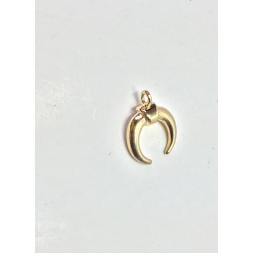 Eruifa Beautiful 3D OX Horn 20 pcs per bag gold and Silver Zinc alloy Charms Pendant Jewelry DIY Necklace