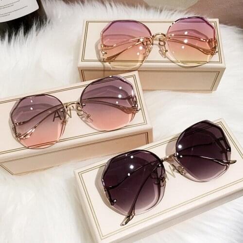 Gradual Polarized Sunglasses Lightweight Frameless Sun Protection Special Glasses For Women Men LL@17
