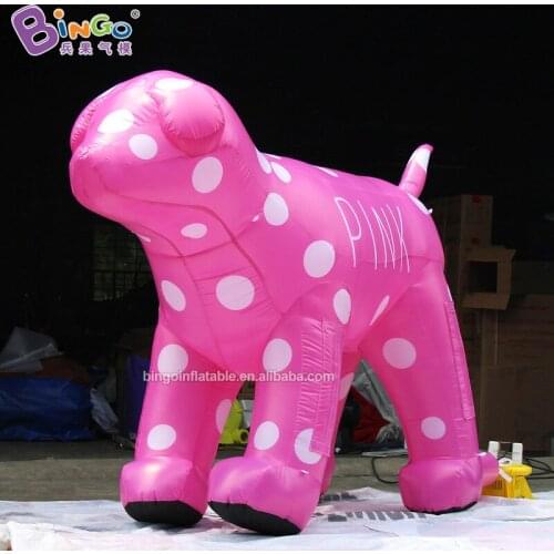 Good quality 3mh giant inflatable pink dog / inflatable cartoon dog for animal exhibition