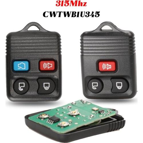 Jingyuqin 3/4 Button Remote Car Key Transit Keyless Entry Fob 315MHz For Ford Complete Remote Control Circuid Board