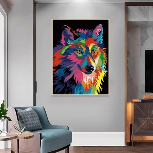 Frigg Animals Oil Painting By Numbers For Adults Paints By Number Canvas Painting Kits 50x40cm DIY Gift Home Decor