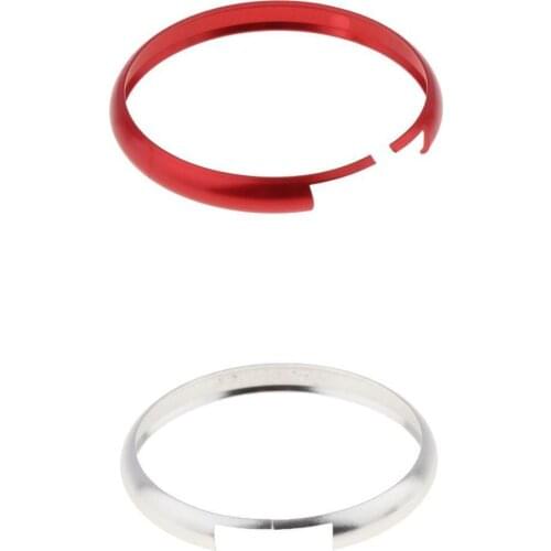 Pack of 2pcs Aluminum Key Ring Trim Chain For for BMW Mini Cooper JCW R55 R56 R57 R58 R59 R60 Silver Red