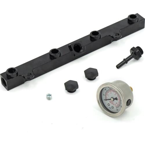 K SERIES Heavy FUEL RAIL kit High Flow Injection fuel rail FOR HONDA K20 K24 RSX CIVIC SI,INTEGRA EP3 with gauge Aluminium