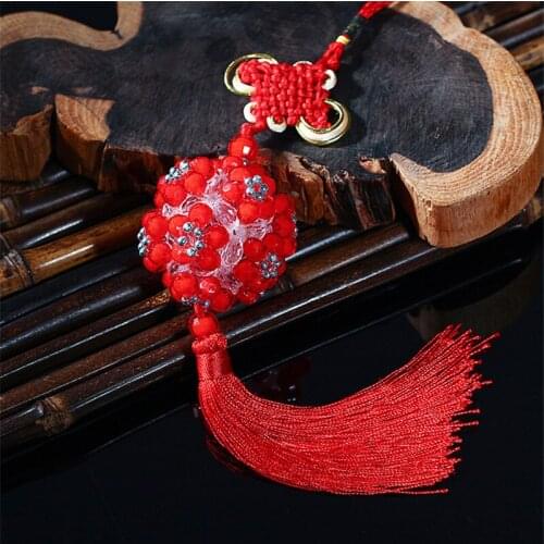 Creative Manual Colorful Silk Ball Cart Luck Hanging Material Bag DIY Craft Supplies Home Chinese Knots Ornaments Materials