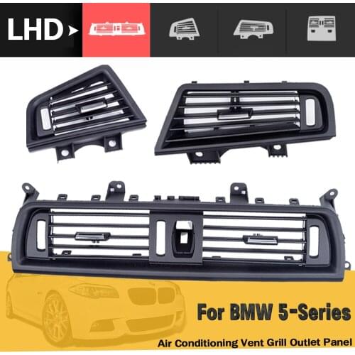 LHD Front Row Wind Left Center Right Air Conditioning Vent Grill Outlet Panel With Chrome Plate For BMW 5 Series F10 F18