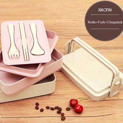 Fashion 3 layers/2 layers Microwave Box Wheat Straw Child Lunch Box Lunch container For Kids School Food Container