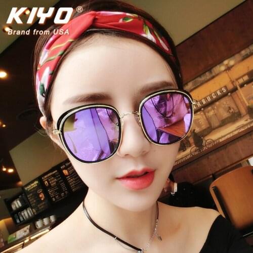 KIYO Brand 2020 New Women Men Round Polarized Sunglasses Metal Classic Sun Glasses High Quality UV400 Driving Eyewear 3687