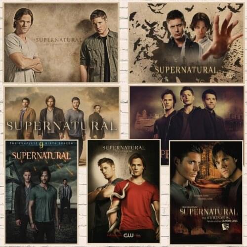 Hot TV series drama movie Supernatural Poster Home Furnishing decoration Kraft paper Movie Poster Drawing core Wall stickers