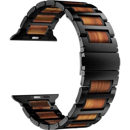 Natural Wooden strap for Apple watch band 5 4 44mm 40mm iWatch 3 band 42mm 38 mm bracelet Sandalwood watchband apple watch 2 1