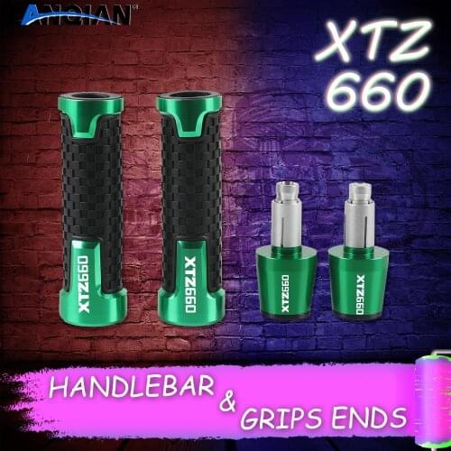 LOGO whit "XTZ660" For YAMAHA XTZ660 91 92 93 94 95 96 97 98 ALL YEARS CNC Handlebar Grips and Handlebar Grips ends Accessories