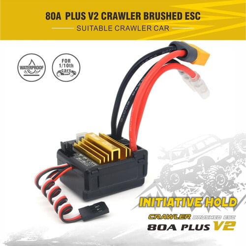 SURPASS HOBBY 80A Brushed ESC for RC 5-Slot 550 Brushed Motor for Traxxas TRX-4 Axial SCX10 D110 D90 1/10 RC Crawler Car