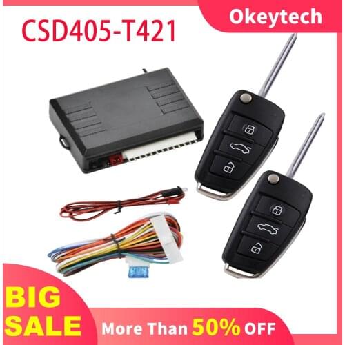 Universal 12V Auto Keyless Entry System Remote Control Car Alarm Systems Button Start Stop Keychain Central Kit Car Accessories