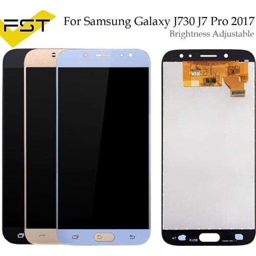 Bright Adjust For Samsung Galaxy J7 Pro 2017 J730 J730F LCD Display with Touch Screen Digitizer Assembly Spare Parts