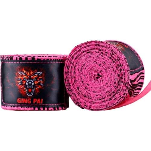 GINGPAI 1Pair Cotton Kick Boxing Bandage Wrist Straps Sports Sanda TKD Training Hand Gloves Wrap Bandages Muay Thai Accessories