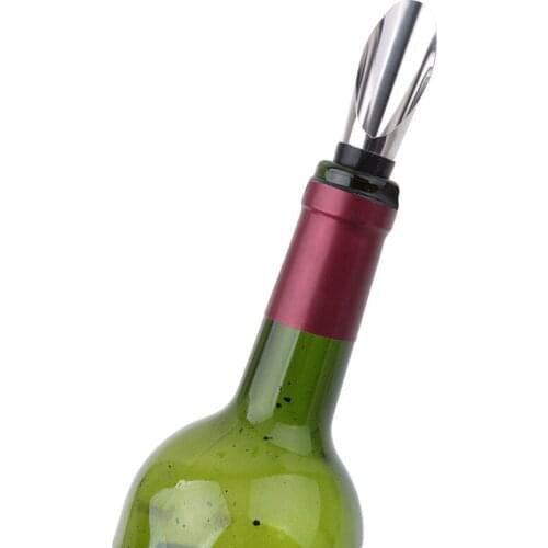 1pc 2 In 1 Wine Stopper Red Wine Pouring Tool Stainless Steel Wine Bottle Stoppers Funnel Pourer Wine Bottle Pourer