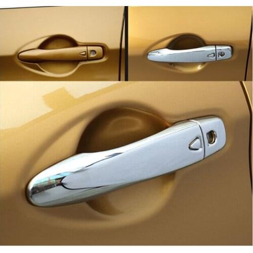 10pcs ACCESSORIES FIT FOR NISSAN QASHQAI 2014 2015 2016 CHROME DOOR HANDLE COVER CATCH CAP TRIM MOULDING SMART KEY HOLE