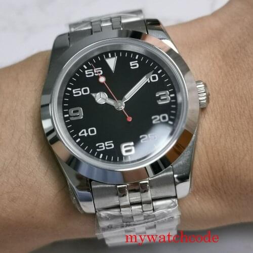 40mm Automatic Mens Watch Mingzhu MIYOTA 8215 Movement Sapphire Glass Jubilee Strap Red Second Hand
