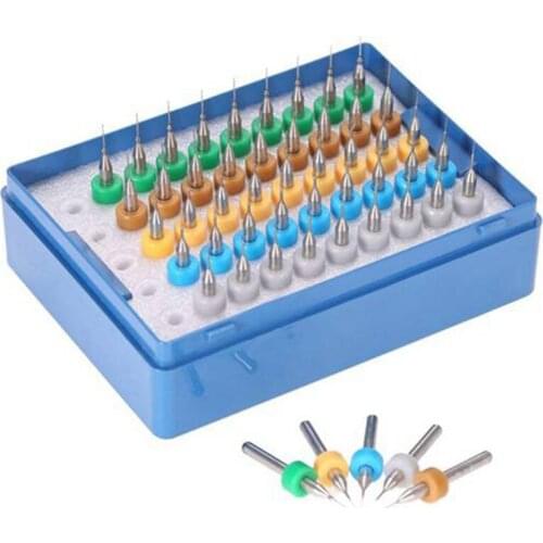 50 Pcs Tungsten Carbide PCB Circuit Board Engraving Tools Carbide Micro-Type Drilling Tools 0.5Mm-0.9Mm