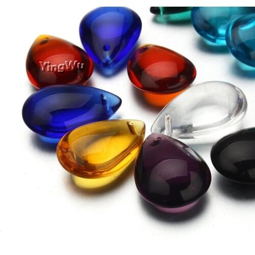 50pcs Charms 10*30mm Delicate Crystal Pendants Heart Crystal Spacer Multicolor DIY Loose Beads Jewelry Accessories