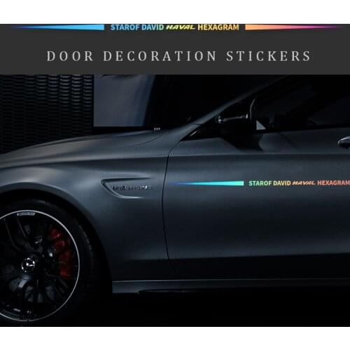 Car Laser Stickers Vinyl Film Car sticker for haval f7 h6 f7x h2 h5 h7 h8 h9 m4 Door front glass Reflective sticker Decoration